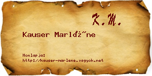 Kauser Marléne névjegykártya